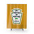 Mustard-themed shower curtain for condiment lovers