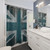 Teal Distressed Union Jack Shower Curtain