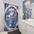Vintage Blue Willow Patterned Shower Curtain