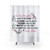 Inspirational Daughter Shower Curtain with Heart and Burlap Design