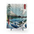 Hiroshige Vintage Watercolor Shower Curtain with Japan Ocean Waves