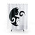 Ying Yang Cats Black and White Shower Curtain for Cat Lovers