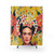 Frida Kahlo shower curtain featuring vibrant floral design