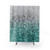 Teal and Silver Glam Shower Curtains