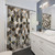 Black and White Geometric Cube Shower Curtain