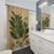 Botanical print shower curtains with vintage nature decor