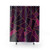 Purple Stone and Gold Patterned Shower Curtain