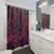 Purple Stone and Gold Patterned Shower Curtain