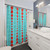 Retro Dots Shower Curtains in Red and Turquoise Geometric Pattern
