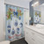 Blue Chinoiserie Christmas Shower Curtains