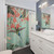 Tropical Mint and Coral Shower Curtains
