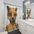 Watercolor fox design shower curtain