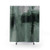 Green abstract shower curtain with modern art design