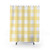 Pastel Yellow Gingham Pattern Shower Curtains