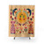 Colorful Frida-inspired shower curtain with floral and bird motifs
