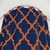 Moroccan Pattern Orange and Navy Blue Shower Curtains