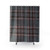 Grey and Red Tartan Shower Curtains