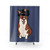 Cheddar with Police Hat Shower Curtains