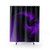 Purple Fractal Swirl Shower Curtain