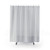 Charcoal Grey and White Striped Shower Curtains