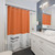 Celosia Orange Pantone Shower Curtains
