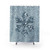 Aquamarine Snowflake Shower Curtains