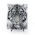 Beautiful white tiger with blue eyes shower curtain