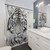 Beautiful white tiger with blue eyes shower curtain