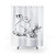 The Untamed Lantern Rabbit Shower Curtains
