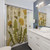 Botanical Dandelion Floral Print Shower Curtain