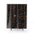 Medieval Flowers Black Shower Curtain