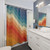 Vibrant Geometric Barricade Shower Curtains