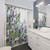 Thistles and Lavender Floral Shower Curtain