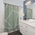 Geometric Sage Green Shower Curtain