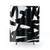 Textured abstract shower curtains with black and white paint strokes