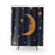 Vintage Gold Moon and Stars Shower Curtains