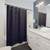 Navy Blue Solid Color Shower Curtains