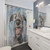 Scruffy Lurcher Watercolor Shower Curtain