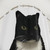 Black and white tuxedo cat shower curtain design