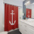 White Anchor Nautical Shower Curtains