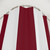 Burgundy and White Striped Shower Curtain