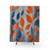Abstract Orange and Blue Leaves Shower Curtain
