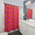 Pink and Orange Wave Shower Curtain