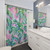 Lilly Pulitzer Inspired Pink Palm Trees Shower Curtain