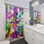 Bright Paint Splatter Squares Shower Curtain