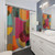 Mid-Century Modern Kaleidoscope Shower Curtains