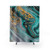 Turquoise and Gold Marble Shower Curtains - Modern Abstract Art