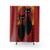 Retro Cat Shower Curtains - Atomic Age Black Kitschy Design