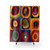 Kandinsky Shower Curtains featuring Squares with Concentric Circles and Color Study Designs