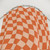 Orange Twist Checkered Pattern Shower Curtain
